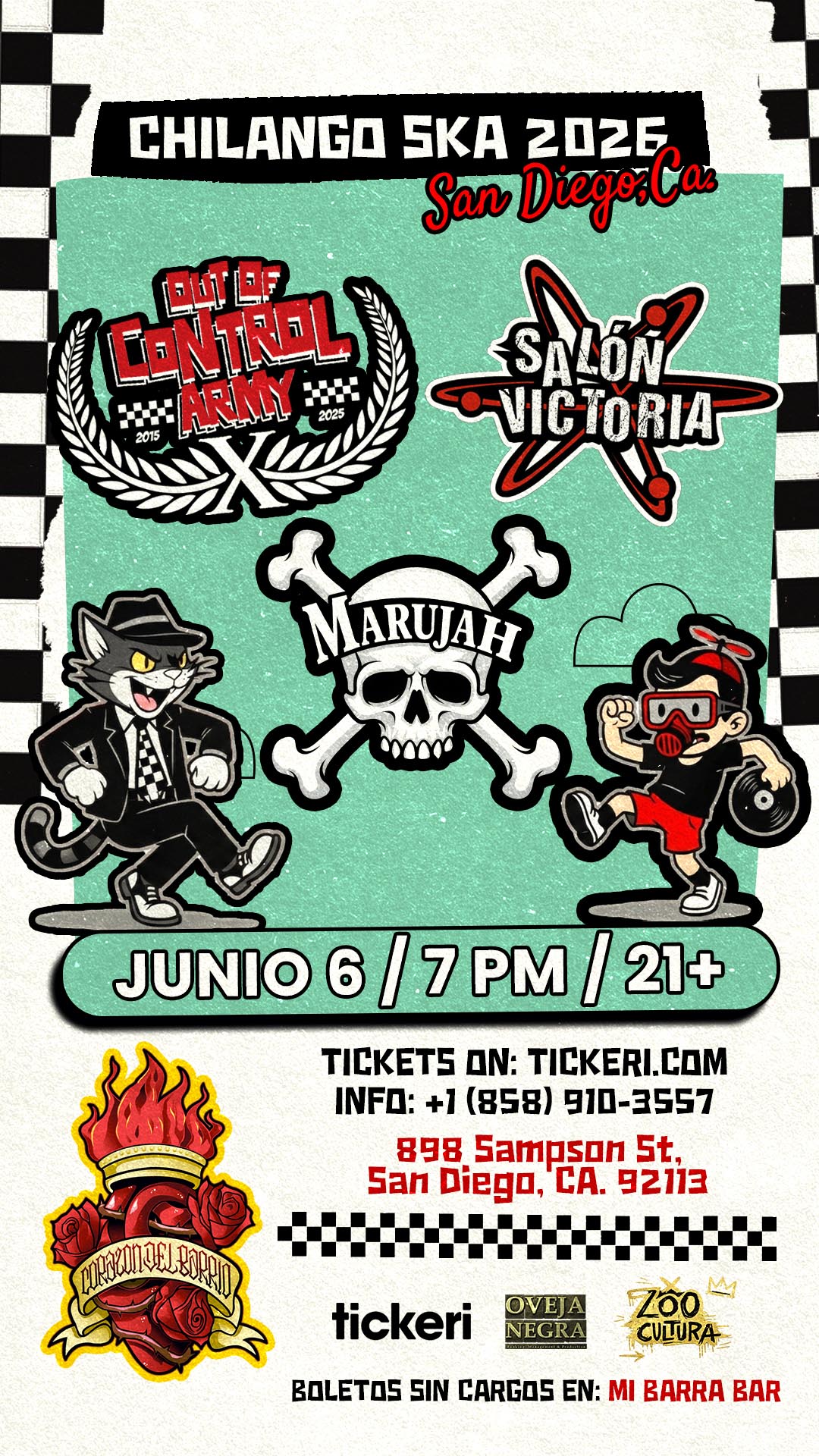 Chilango Ska 2026 en Arlington, Tx. (Out of Control Army , Salón Victoria Y MARUJAH)