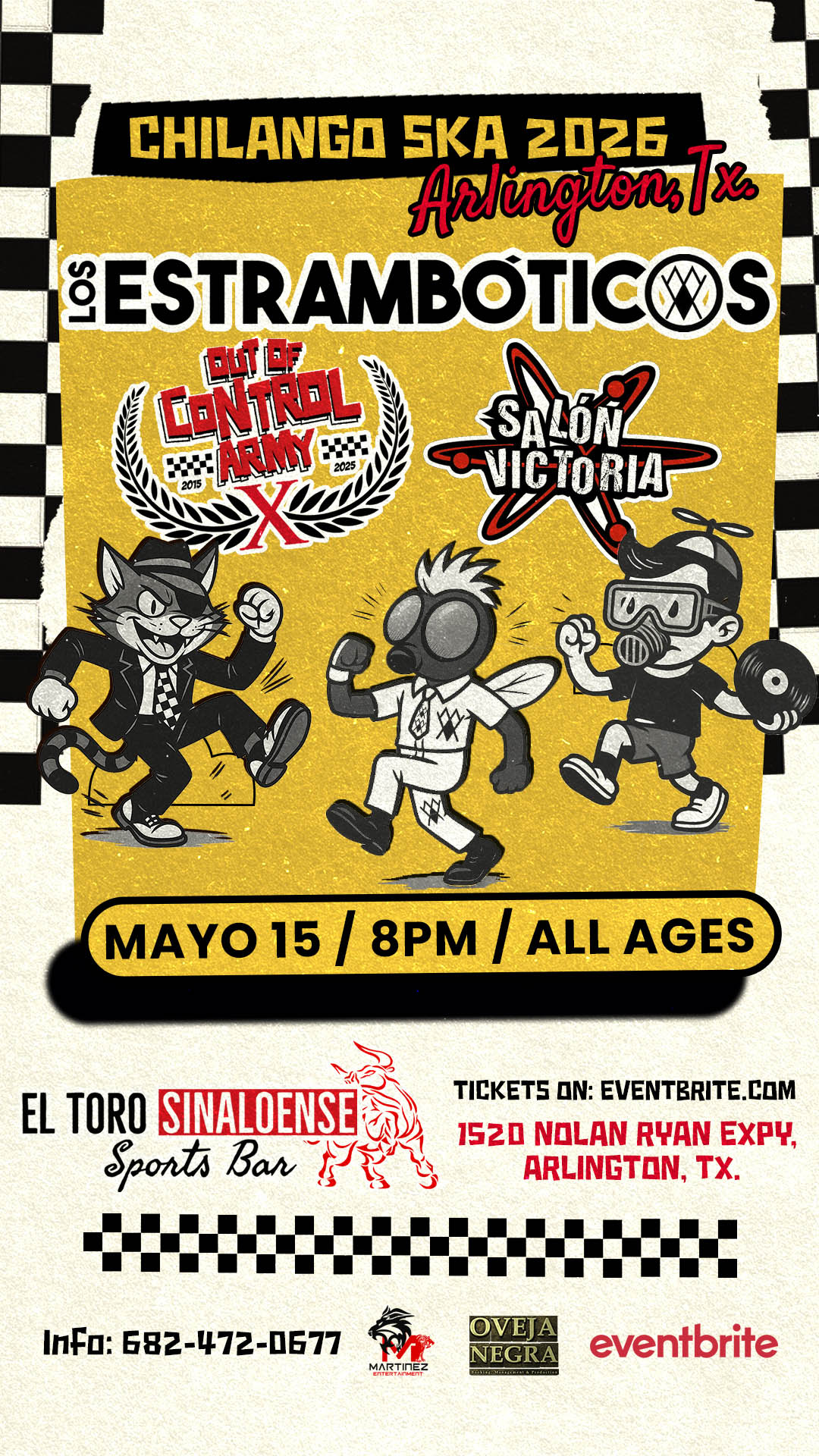 Chilango Ska 2026 en Arlington, Tx. (Los Estrambóticos, Out of Control Army Y Salón Victoria)