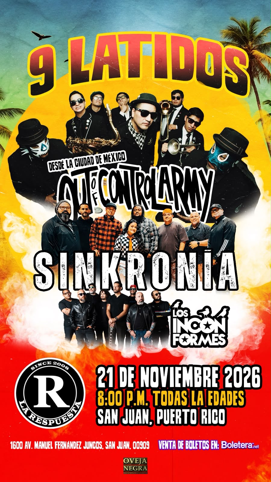 9 LATIDOS (Out of Control Army, SinKroNia)