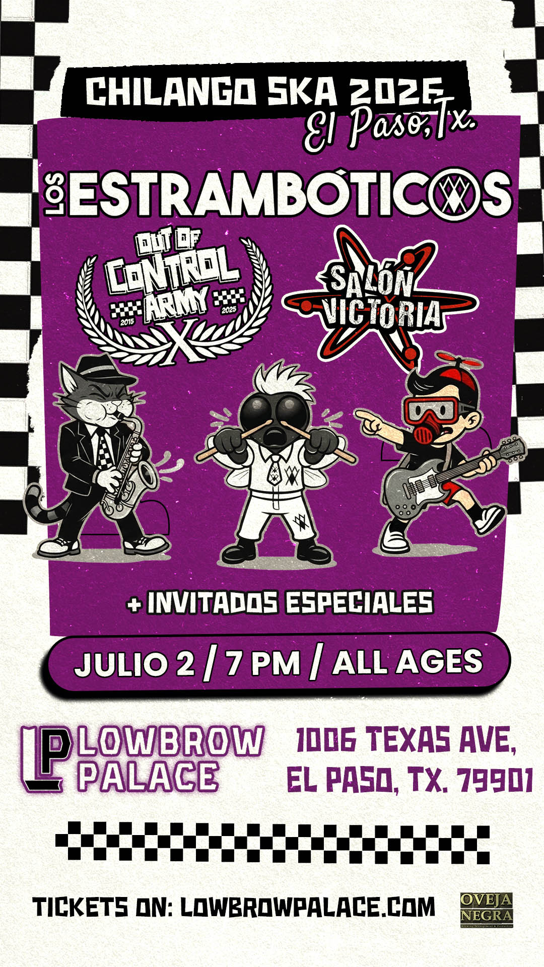 Chilango Ska 2026 en El Paso, TX. (Los Estrambóticos, Out of Control Army Y Salón Victoria)